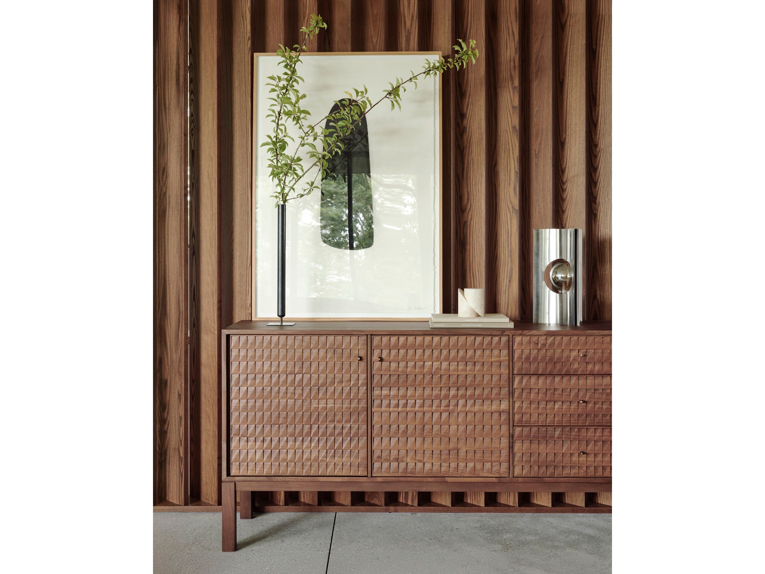 Шкаф из тикового дерева с 2 дверцами и 3 ящиками Ethnicraft Sono ARCH-00043115 - Вид №8