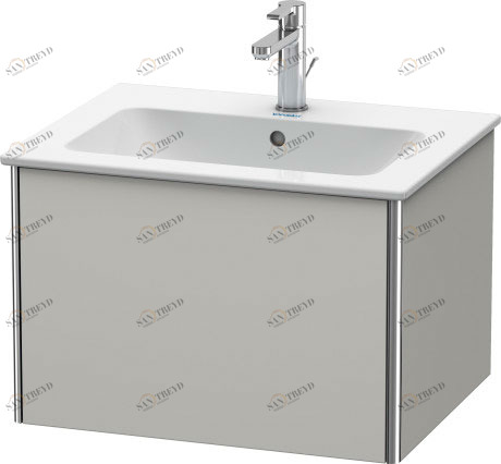 XS407100707 Тумбочка подвесная XSquare #XS4071 610 x 478 мм Бетонно-серый матовый декор Duravit