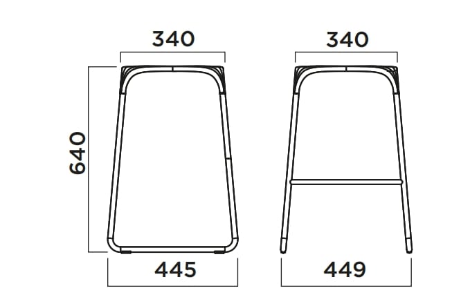Высокий стальной табурет с подставкой для ног Infiniti BOBO STOOL ARCH-00142798 - Вид №6
