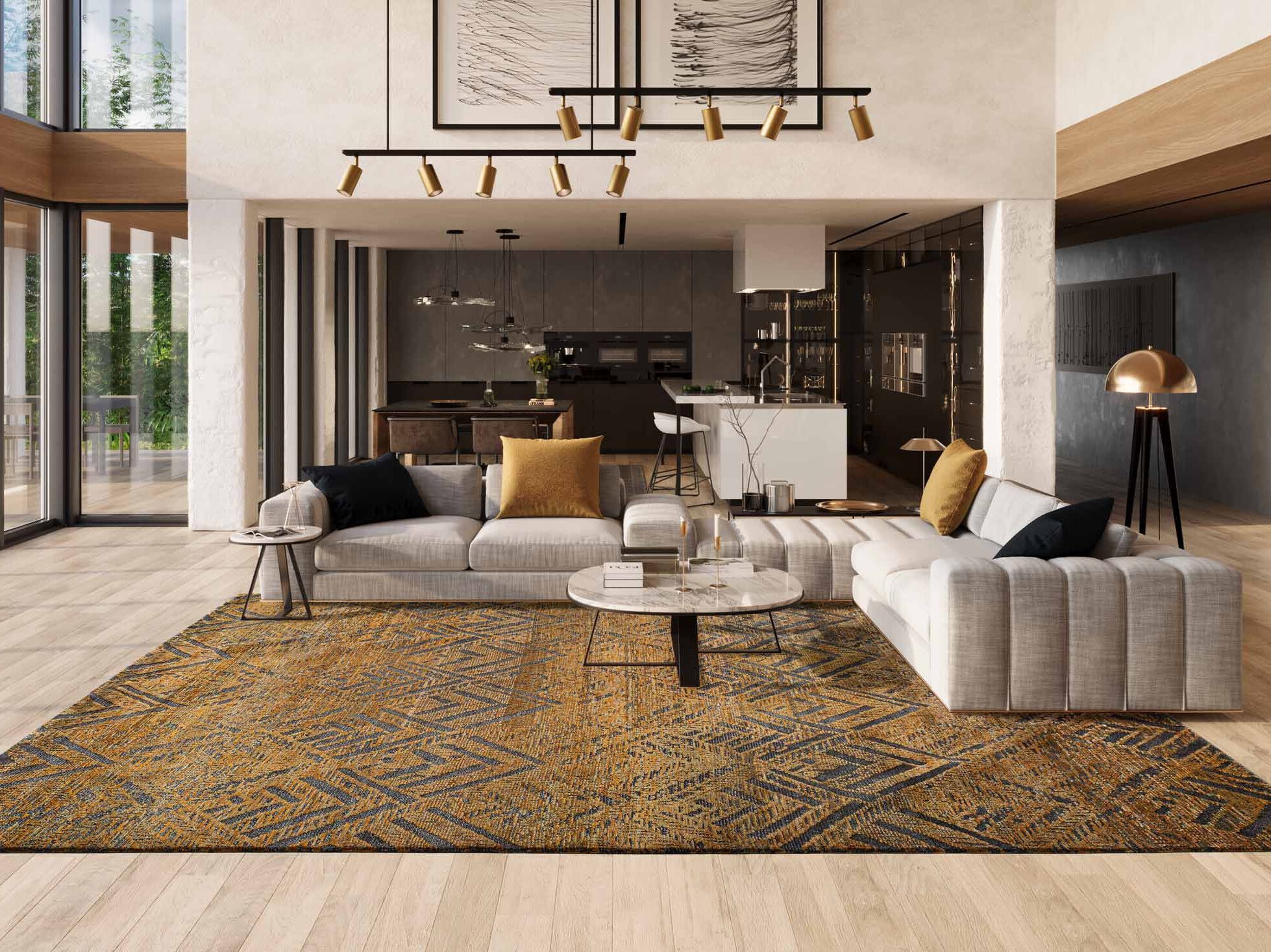 Изготовленный на заказ шелковый ковер ручной работы miinu BAROUK ARTISANS GOLD ARCH-00107609 - Вид №2