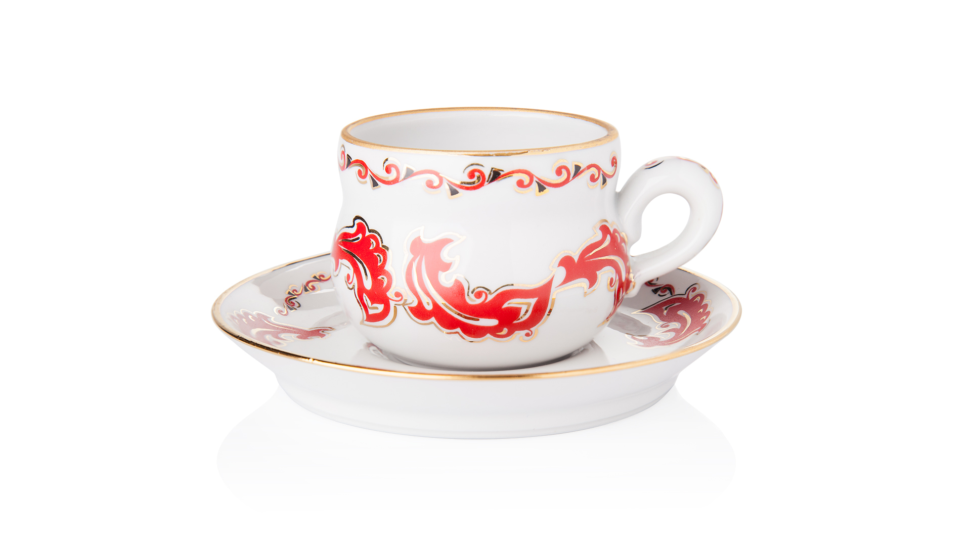 10617328 Промыслы Вербилок Сервиз чайный 2/7  "Жар-Птица" "Ладушки" Фарфор  - Вид №3