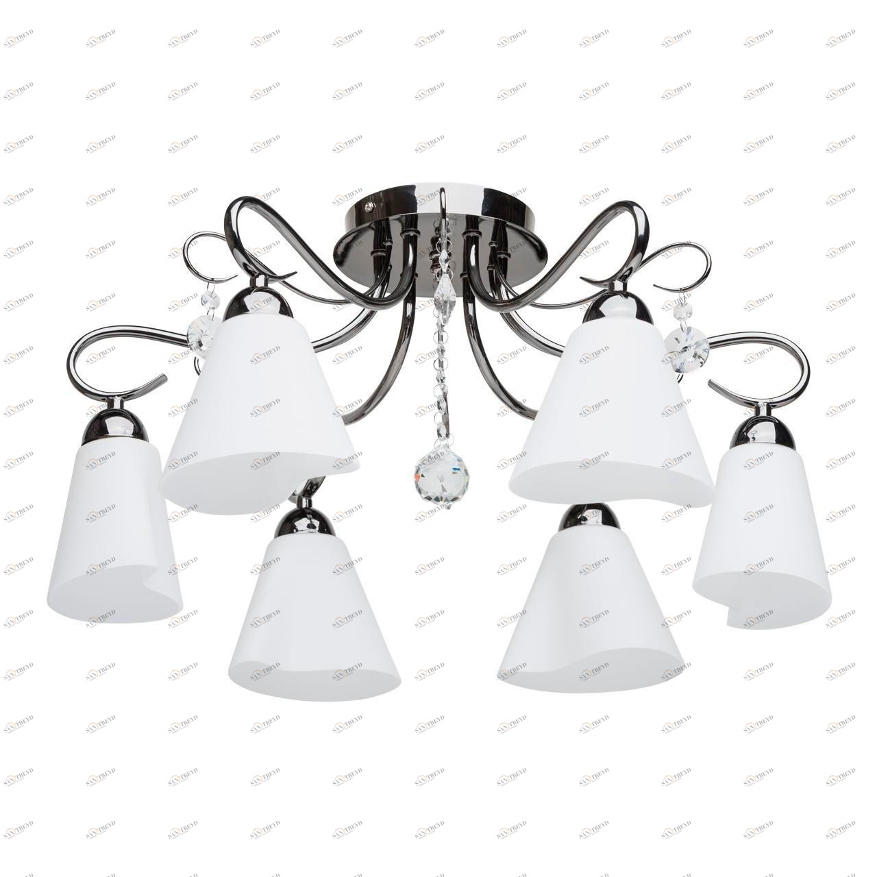 Потолочная люстра MW-Light Нежность 356017406 MW-LIGHT ДИЗАЙНЕРСКИЕ, НЕЖНОСТЬ 182801 Белый 