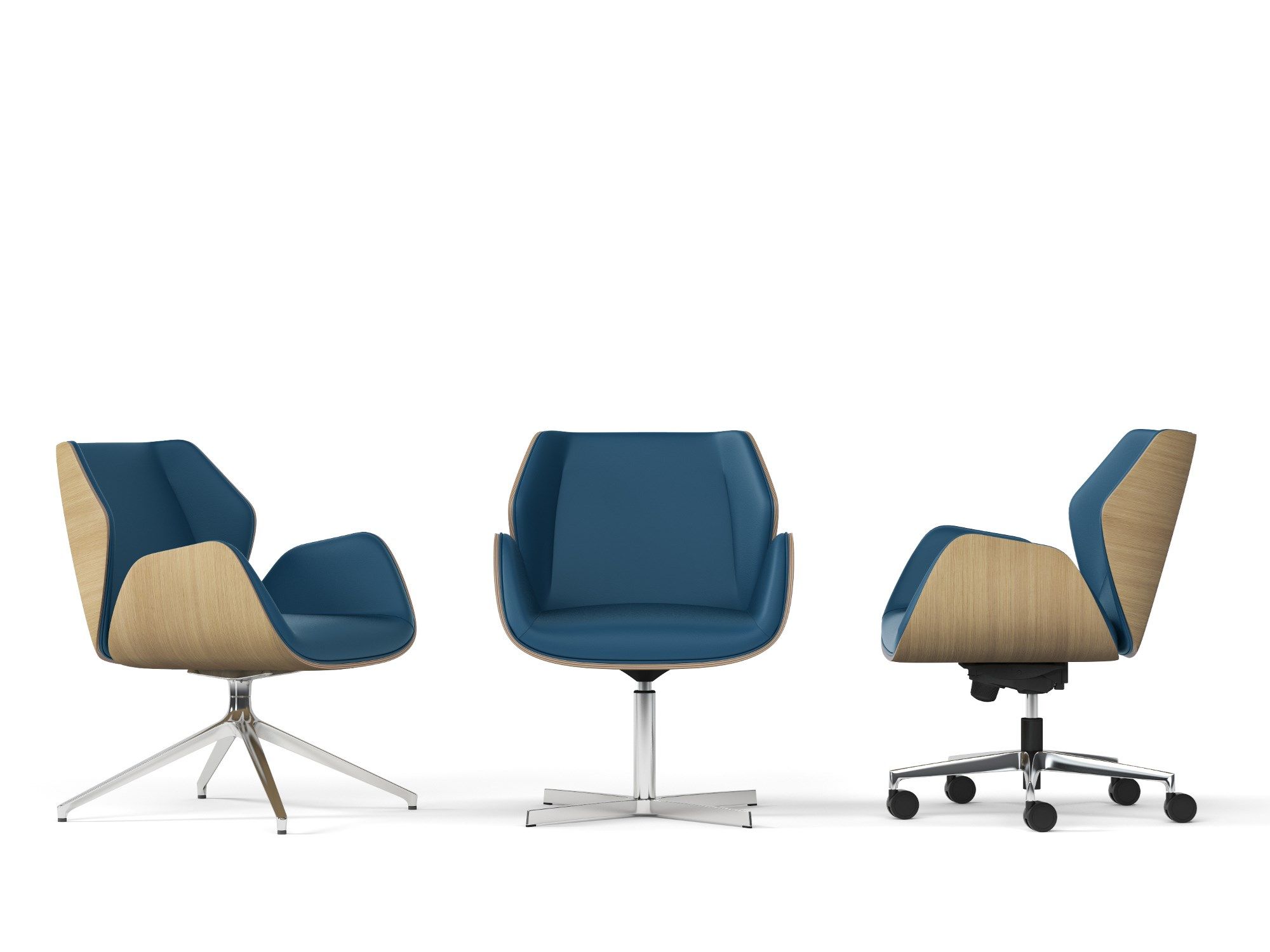 4-спицевое вращающееся офисное кресло SITLOSOPHY® Haiku Wood ARCH-00010723