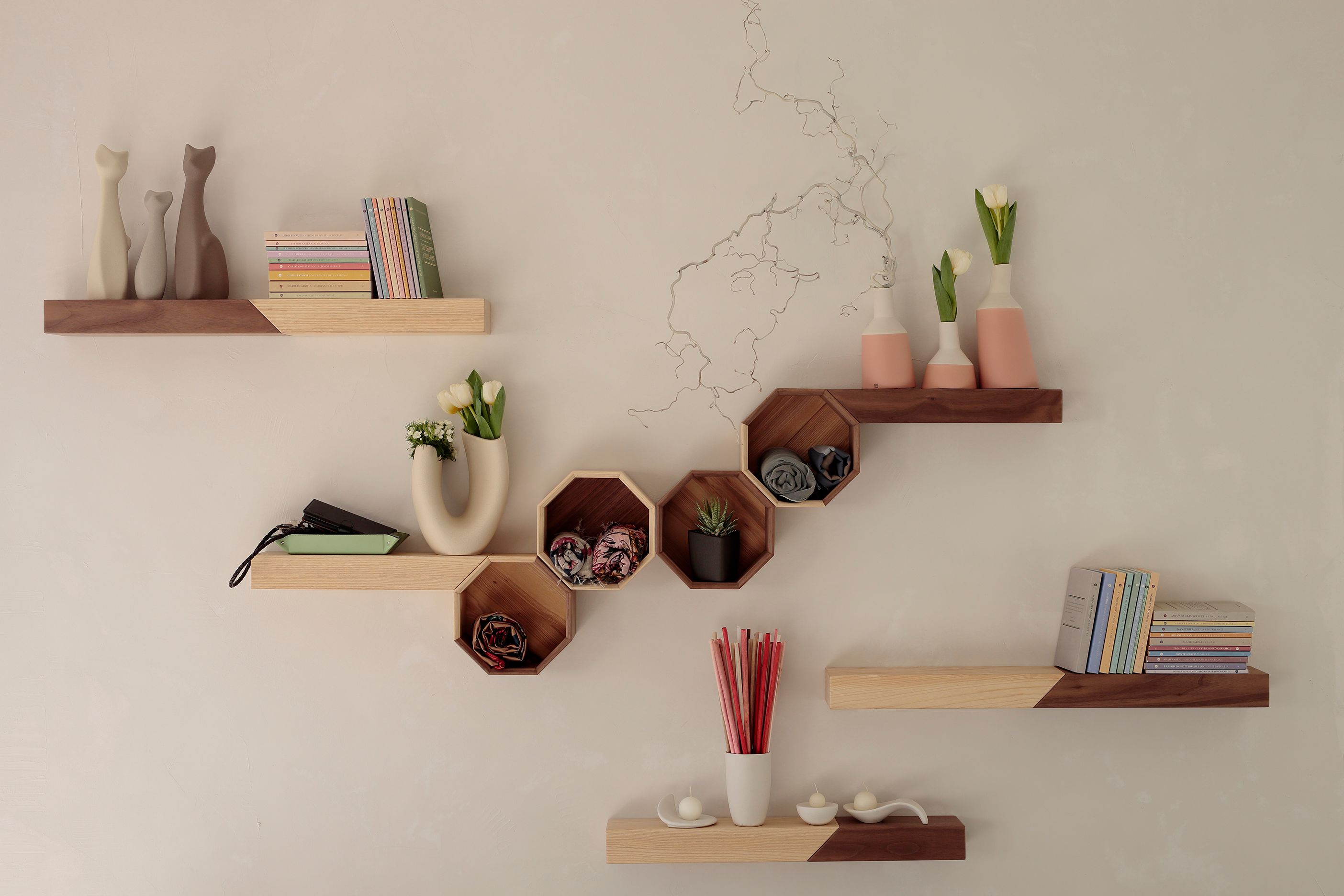 Полка из ореха и ясеня Deodara восемь ARCH-00041659 - Вид №7