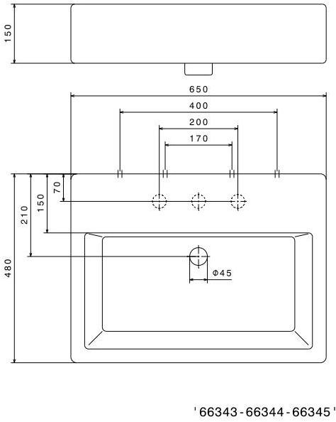 66344 Подвесная раковина настенная овальная Newform Lavabi белая - Вид №2
