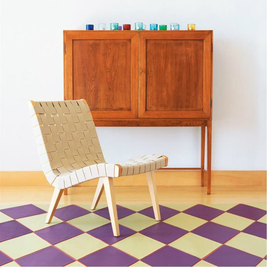 Деревянное кресло и хлопковые полосы Knoll Risom ARCH-00148988 - Вид №1