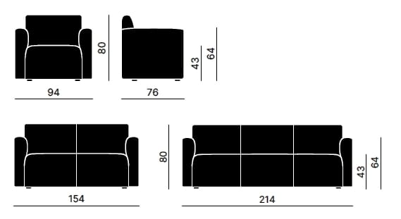 2-местный кожаный диван Kastel Kermess ARCH-00056130 - Вид №4