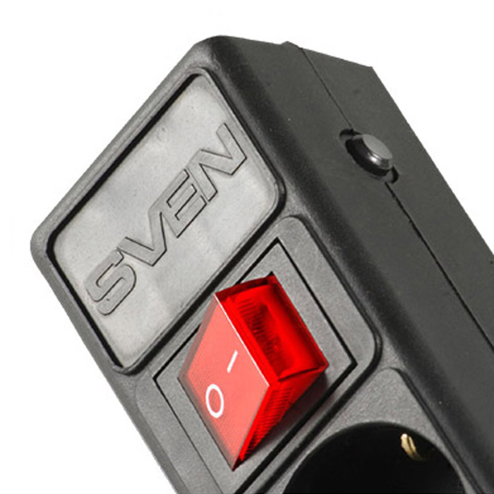 213 Surge protector optima base 1,8 m (5 sockets) black Sven Santreyd  - Вид №2