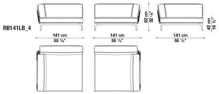 B&B Italia Outdoor Садовый диван из ткани Ribes sun-id-1376014 - Вид №10