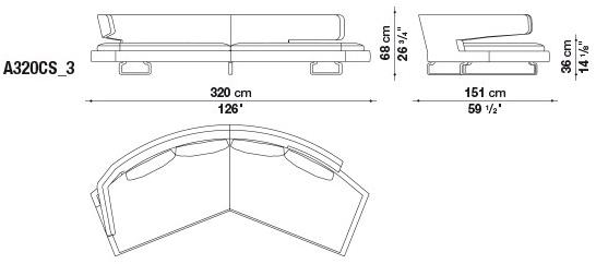 B&B Italia Угловой диван в ткани Arne sun-id-1349091 - Вид №9