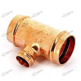 Тройник пресс 54x28x54 медный IBP P513005428054
