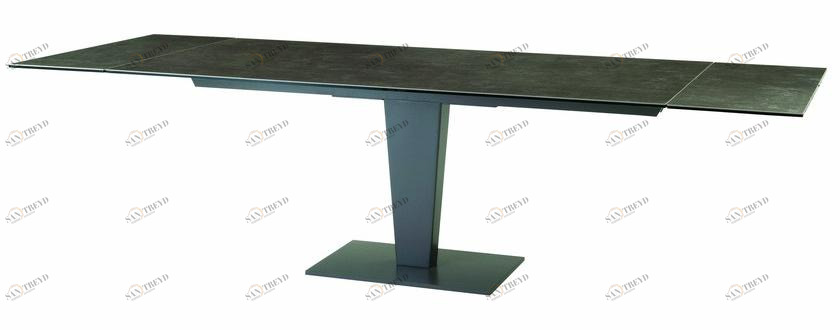 Roche Bobois Выдвижной прямоугольный обеденный стол из алюминия и стекла sun-id-1421870