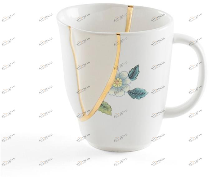 Seletti Кружка из фарфора и золота Kintsugi sun-id-1464670