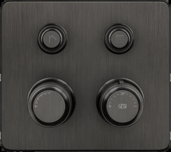 Смеситель для душа 65232 707 Gessi Hi-fi ЧЕРНЫЙ МЕТАЛЛ BR. PVD