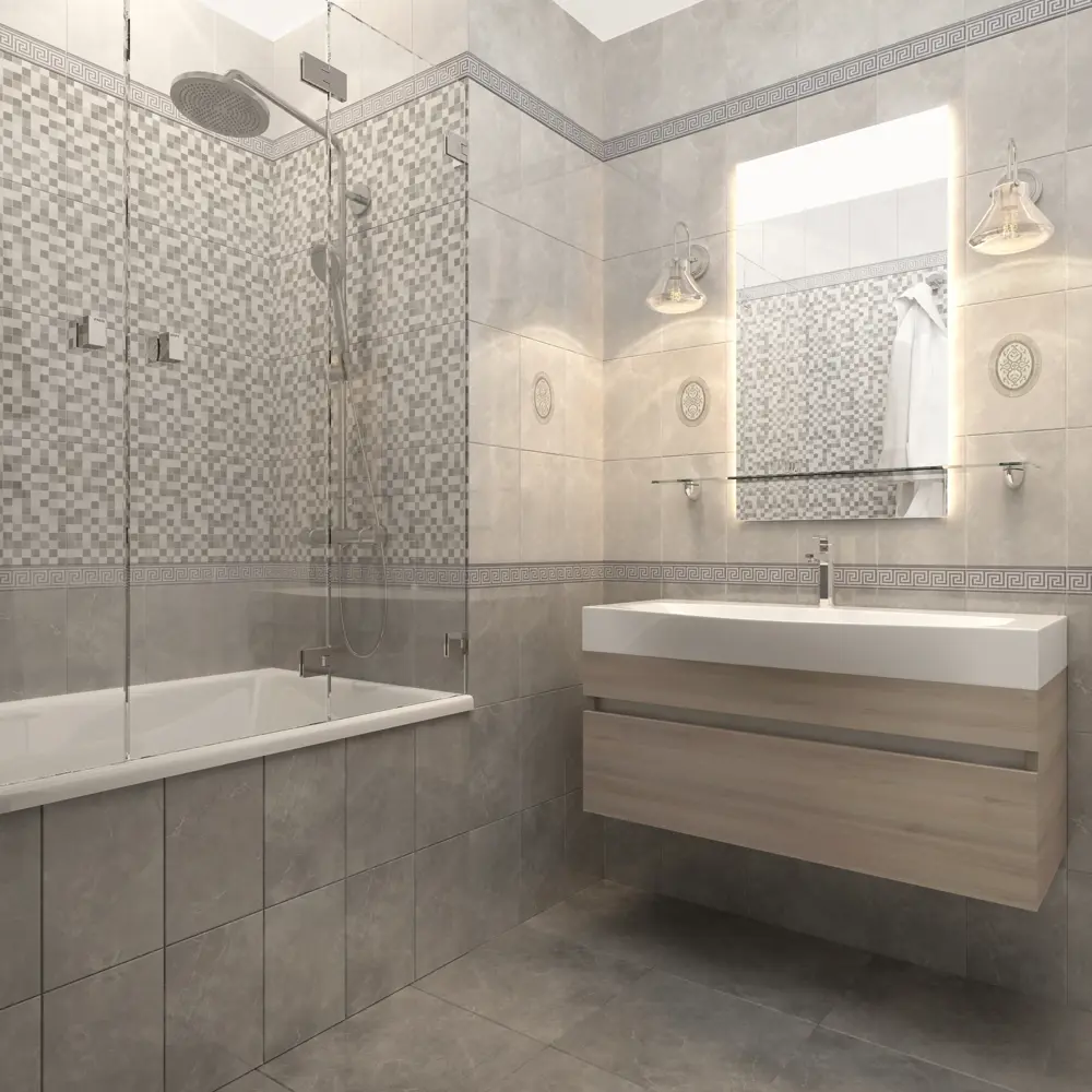 82399975 Плитка настенная Шахтинская Плитка Дора 20x30 см 1.44 м² цвет тёмно-серый STLM-0026513 - Вид №4