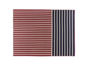 Квадратный ковер ручной работы из полосатой ткани