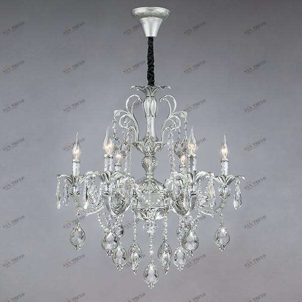 Подвесная люстра Bogates Wonderful 276/6 Strotskis BOGATES ДИЗАЙНЕРСКИЕ, WONDERFUL 181801 Серебро 