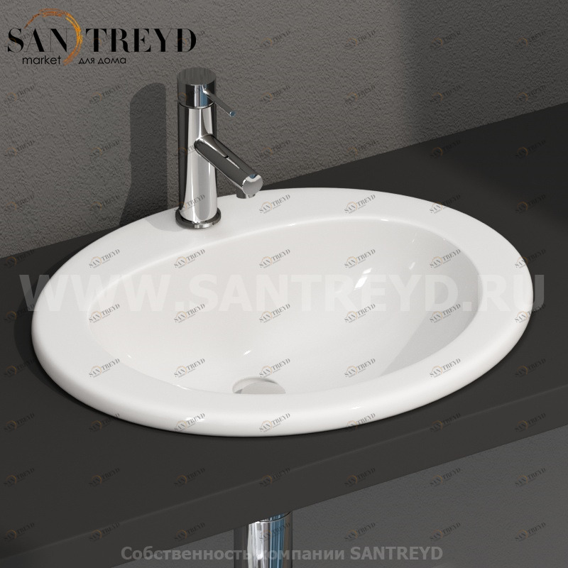 VA017BI Встроенная раковина под столешницу овальная Ceramica Globo GRACE