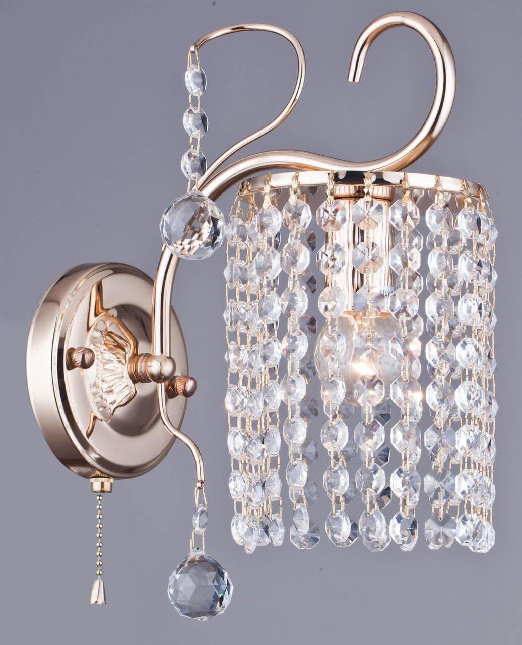 Бра хрустальное золотое Leona FR1127-WL-01-G FREYA LEONA 00-3928149 Золото;прозрачный  - Вид №2