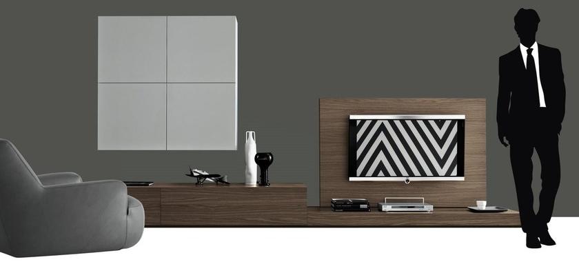 Poliform Модульная лакированная стенка для хранения с подставкой под телевизор sun-id-1460322 - Вид №12