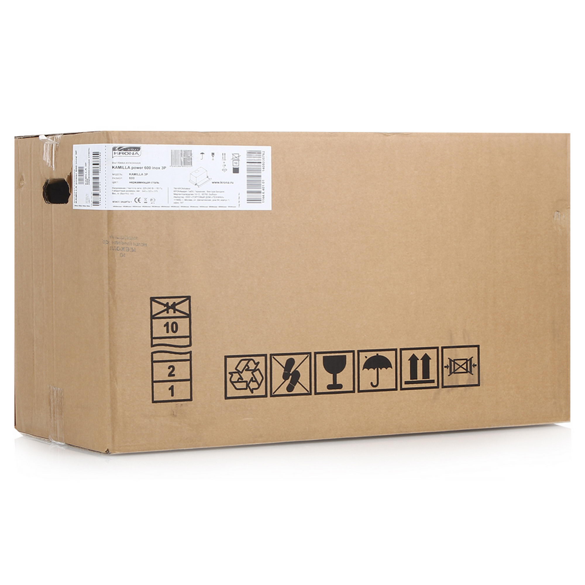 0199386 Вытяжка телескопическая KRONA KAMILLA power 600 inox 3P серебристый/серебристый STDN-0054778 - Вид №8