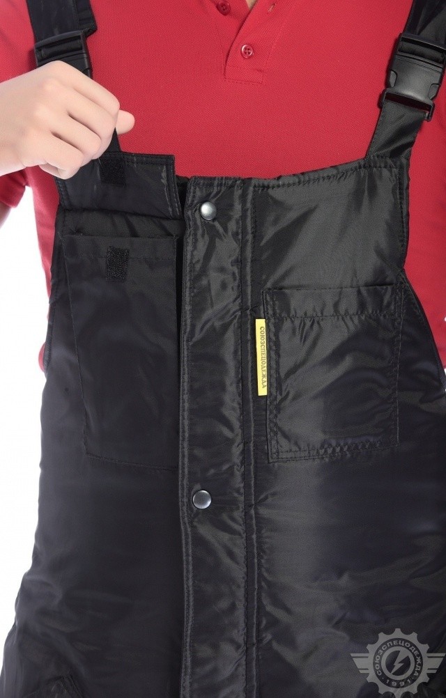 65023 Полукомбинезон зимний влагозащитный черный  Зимняя спецодежда  размер 56-58/170-176  - Вид №6
