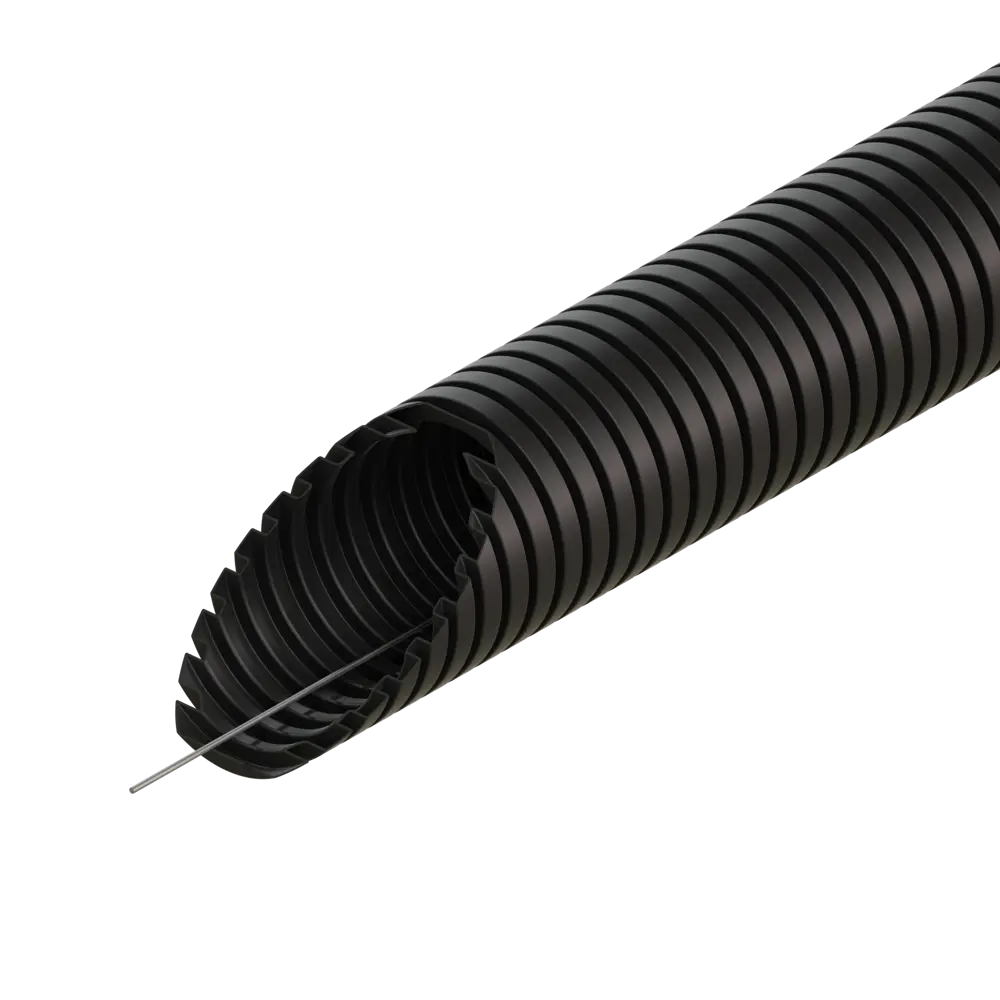 Труба гофрированная Экопласт ПНД D40 мм 20 м легкая цвет черный STLM-2194752