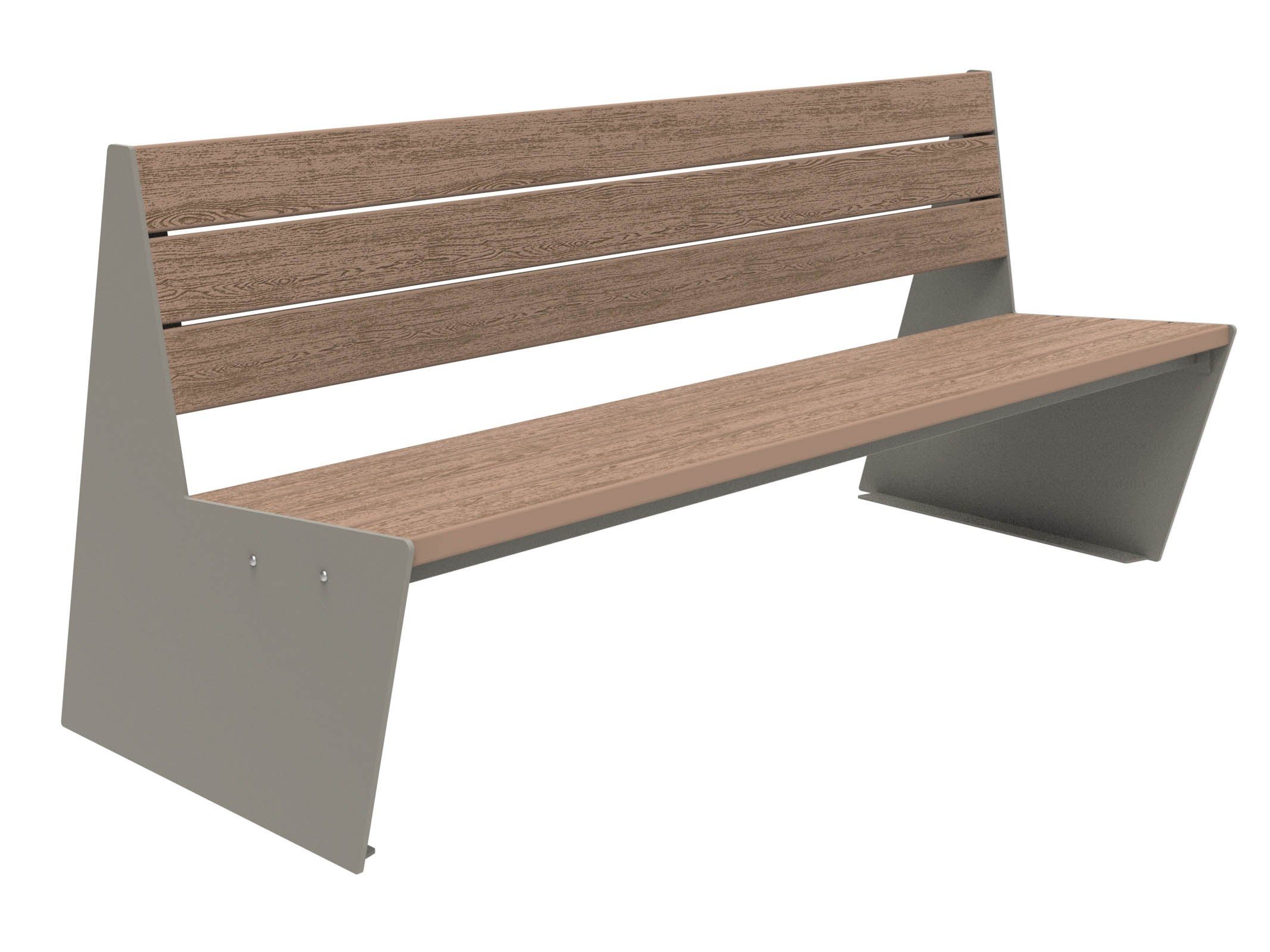 Скамья WPC со спинкой Lazzari Sharp ARCH-00095832 - Вид №11