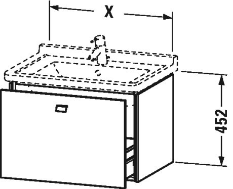 BR404109191 Brioso Тумбочка подвесная Серо-коричневый декор Duravit - Вид №3