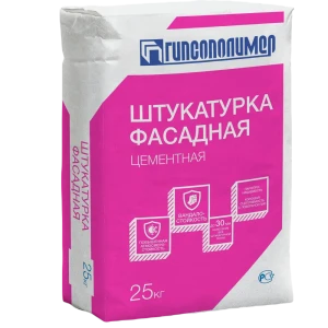 Штукатурка цементная Гипсополимер Фасадная 25 кг 87818931 STLM-2138198
