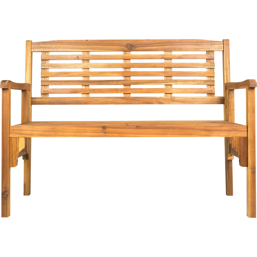Скамья садовая складная 120x54x91 см дерево светло коричневая NATERIAL STLM-2110874 - Вид №2