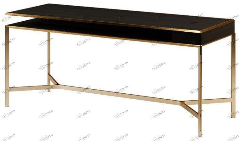 Paolo Castelli Прямоугольный стол из металла и дерева с ящиками sun-id-1444441