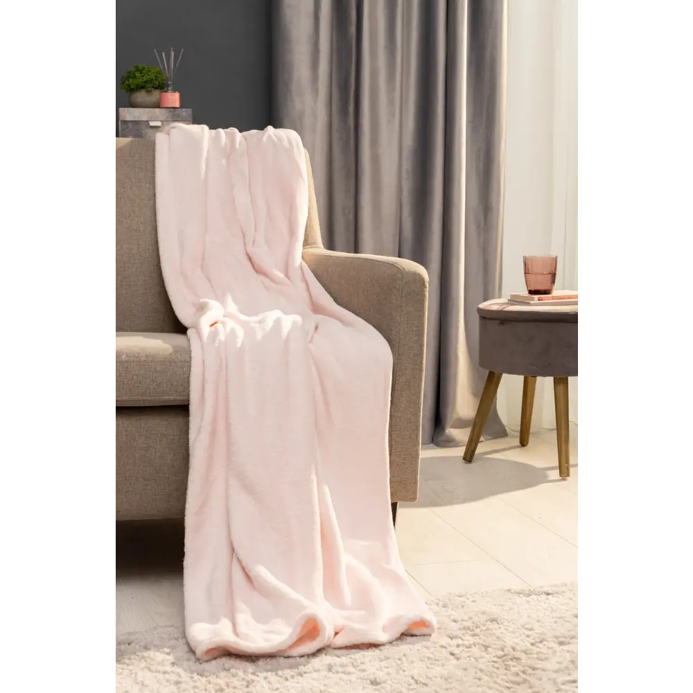 Плед Isin 150х200 см велсофт цвет розовый СТОЛИЦА ТЕКСТИЛЯ STLM-2020676 - Вид №3