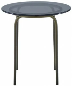 Ligne Roset Круглый высокий журнальный столик из закаленного стекла  19980380