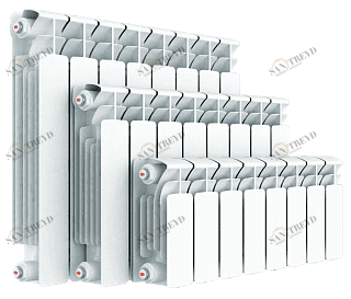 Радиатор биметаллический Rifar Base 500/100 8 секций нижнее правое подключение R50008НПП