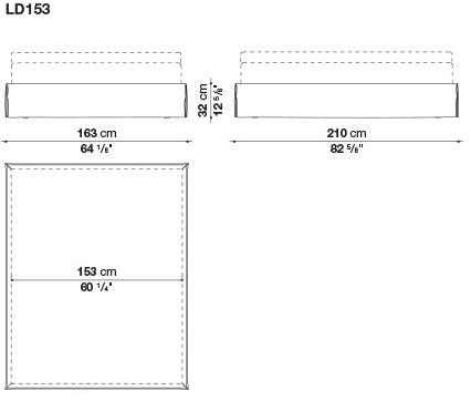 Maxalto Двуспальная кровать из ткани с высоким изголовьем sun-id-1504384 - Вид №4