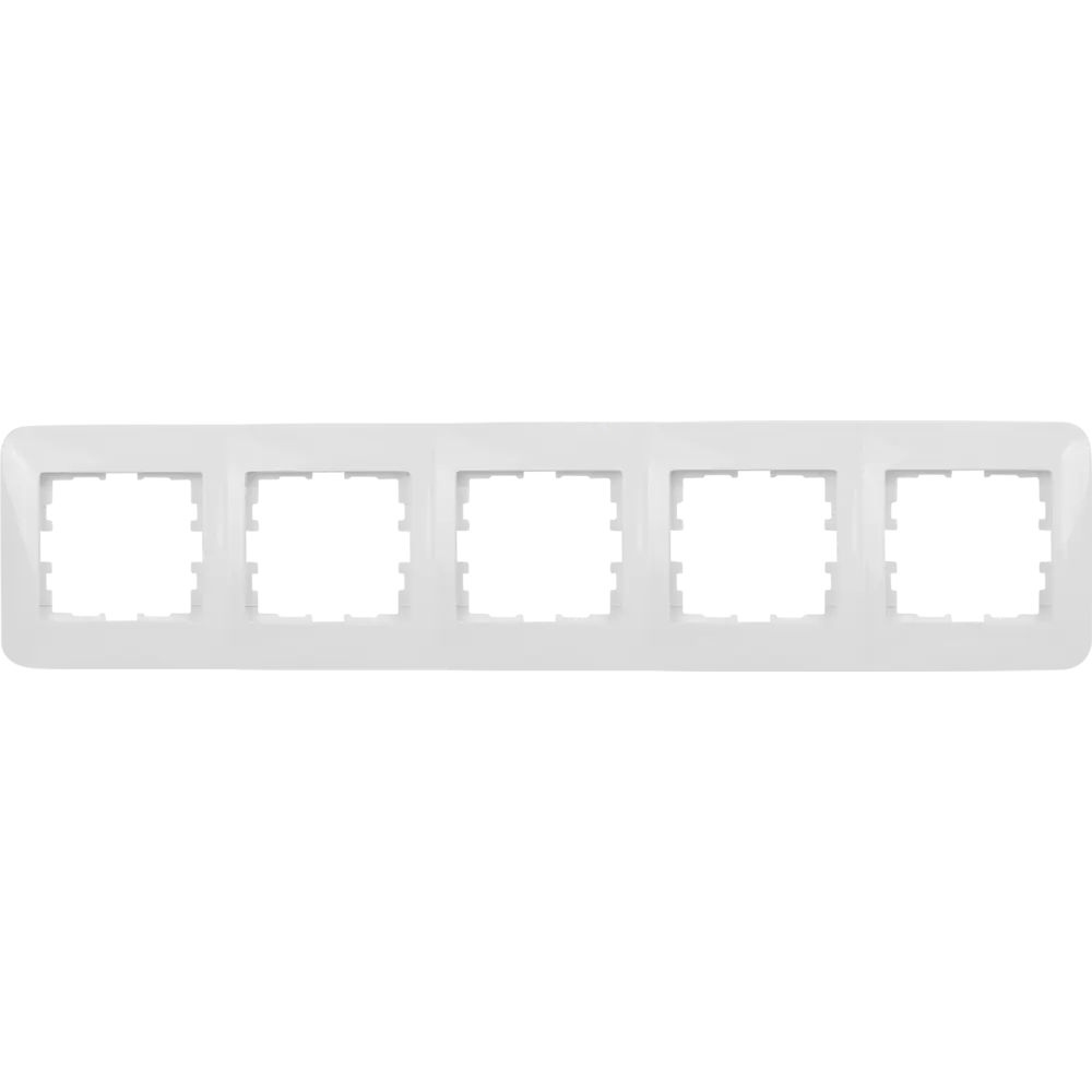Рамка для розеток и выключателей Lezard Karina Life 5 постов горизонтальная цвет белый STLM-2207905