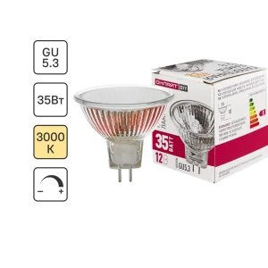 Лампа галогеновая Онлайт MR16 GU5.3 12 В 35 Вт спот 430 Лм теплый белый свет для диммера