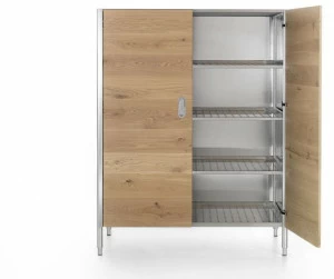 ALPES-INOX Комод с пятью внутренними полками и дубовыми дверцами Liberi in cucina