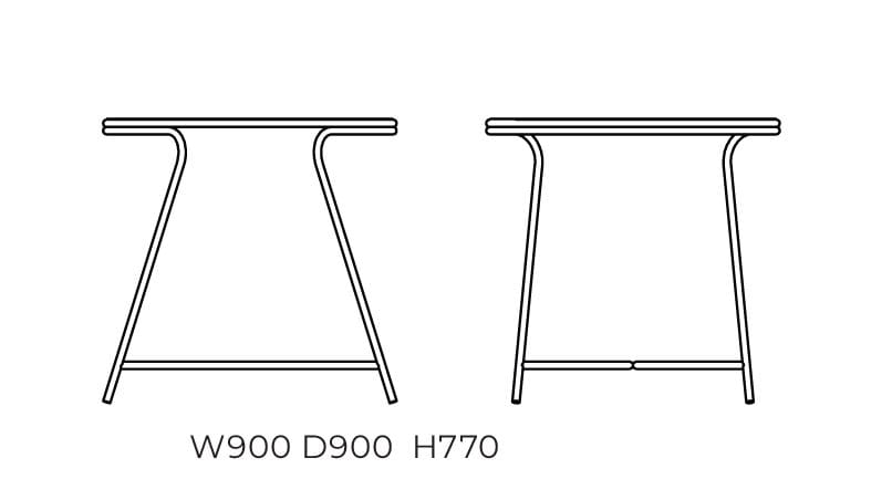 Квадратный садовый стол с порошковым покрытием Garda Furniture Тотем ARCH-00132226 - Вид №5