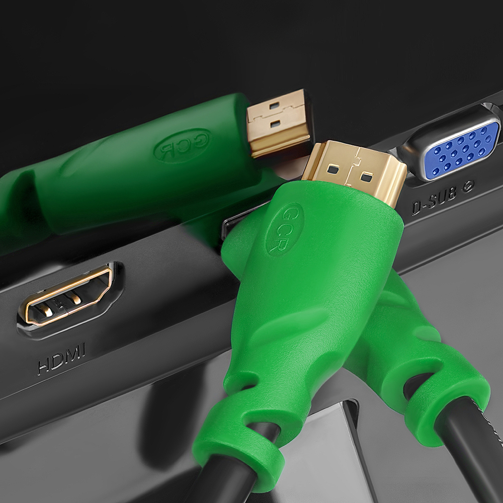 GCR-HM320-5.0m кабель 5.0m hdmi версия 1.4, черный, зеленые коннекторы, od7.3mm, 30/30 awg, позолоченные контакты, ethernet 10.2 гбит/с, 3d, 4k , экран Greenconnect Santreyd  - Вид №7