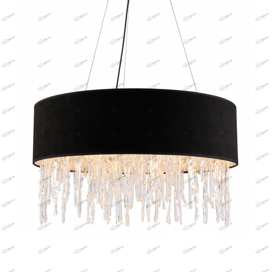 Светильник подвесной на 6 ламп 35х70 см черный Delight Collection KG1102P-6 DELIGHT COLLECTION ДИЗАЙНЕРСКИЕ 00-3883153 Прозрачный;черный 