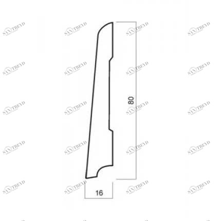 Плинтус La San Marco Profili Snow Queen Шпонированный Дуб 2500х80 мм 1010000418