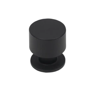 Мебельная ручка-кнопка AKS Лион черная алюминиевая 88909449