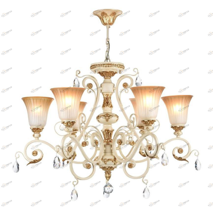 Подвесная люстра Freya Symphony FR2333-PL-06-BG FREYA ДИЗАЙНЕРСКИЕ, SYMPHONY 194269 Бежевый 