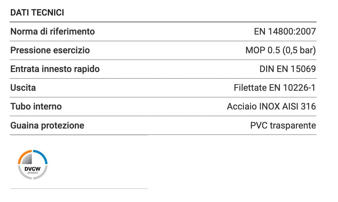 Шланг DIN-EN14800 TECO RTD ARCH-00002607 - Вид №2