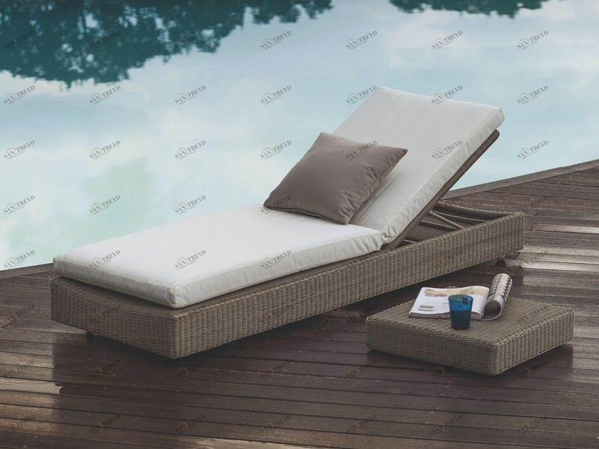 Unopiù Садовая кушетка с откидной спинкой из waprolace® Sunstripe Ssleg