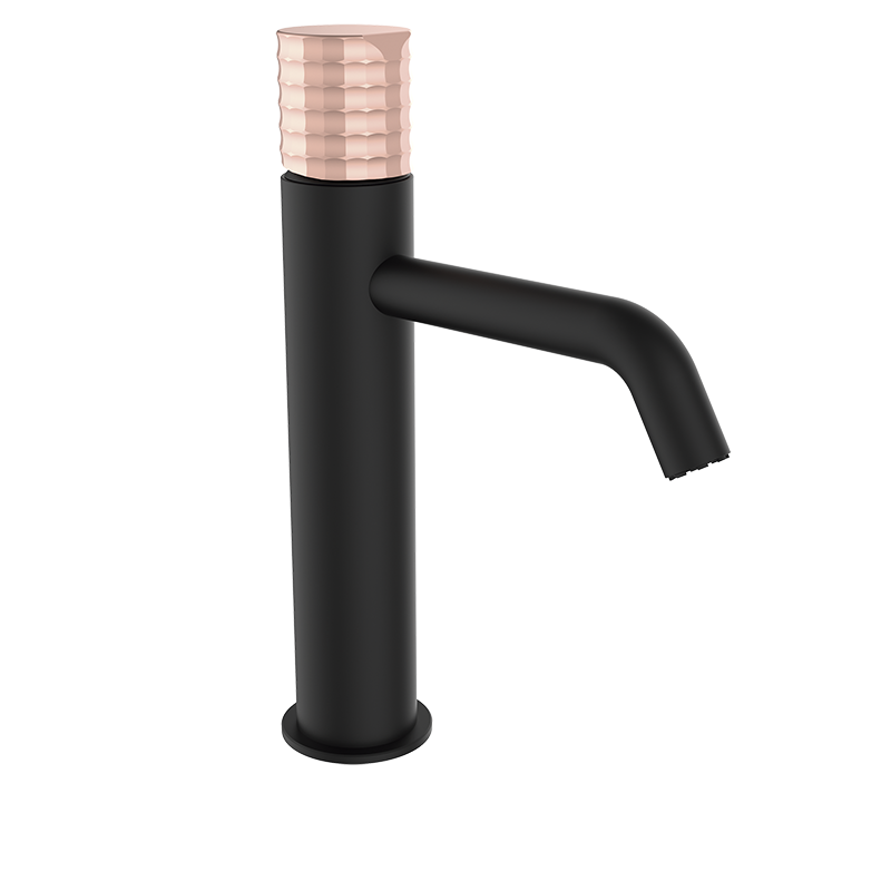 75540726 PREMIUM Черный XL Умывальник смеситель Черно-Розовое GRB MIXERS Aura