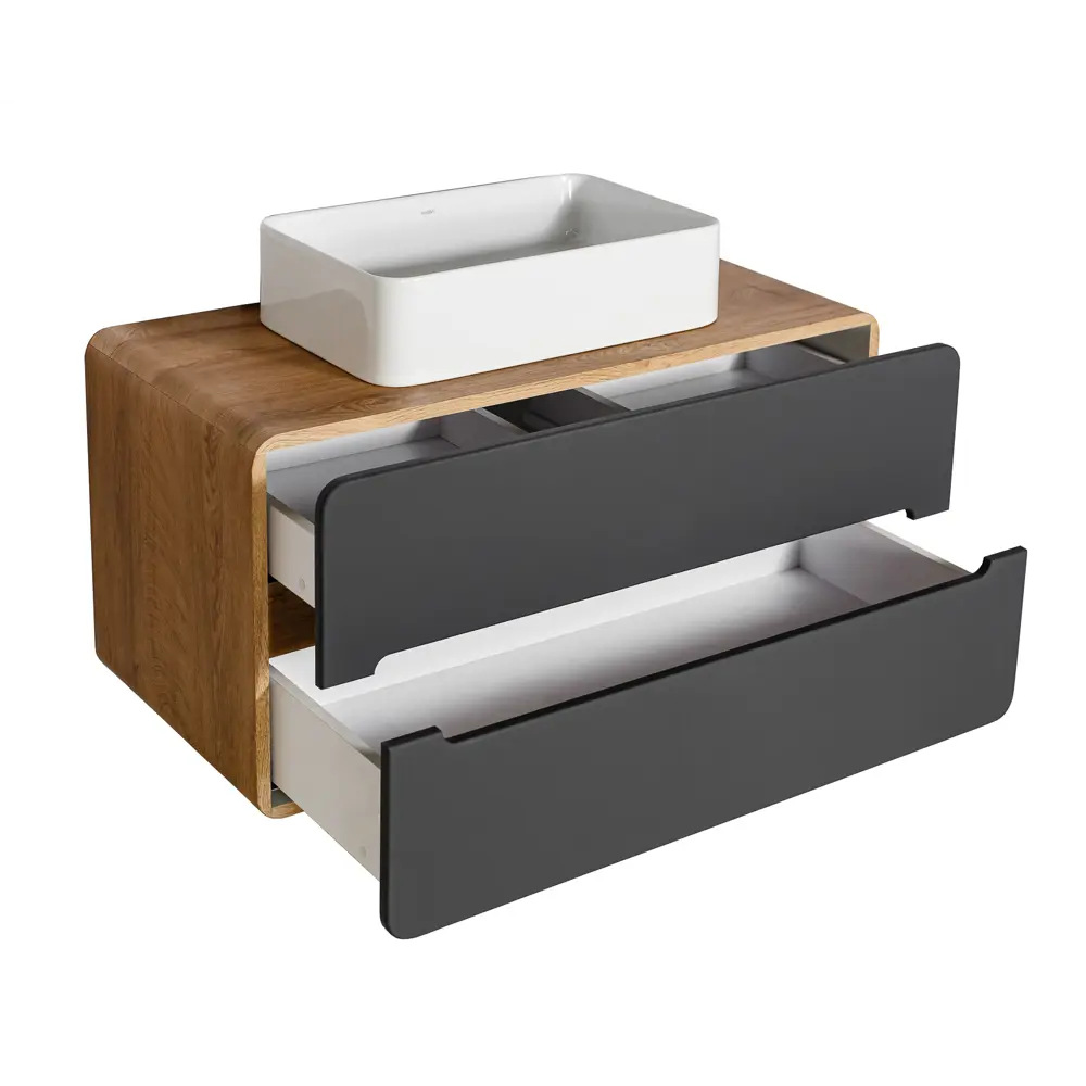 Santreyd Окинава — подвесная тумба под раковину 80 см в цвете графит 85282096 Ванная комната STLM-0980904 - Вид №3