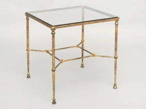 OFFICINACIANI Высокий квадратный стол для гостиной из железа и хрусталя  Hf2012ct-s